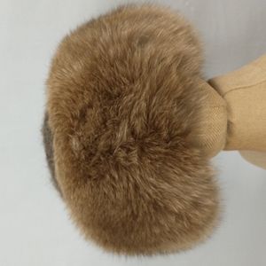 Fabulous Vintage Fur and Knit Hat Lenore Marshall New York Glamorous Brown & Tan